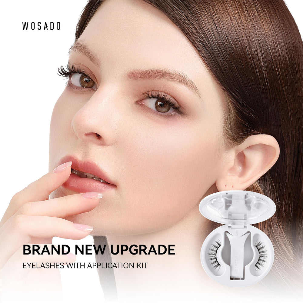 WOSADO pestañas puestas en ojos, aspecto natural y realce suave