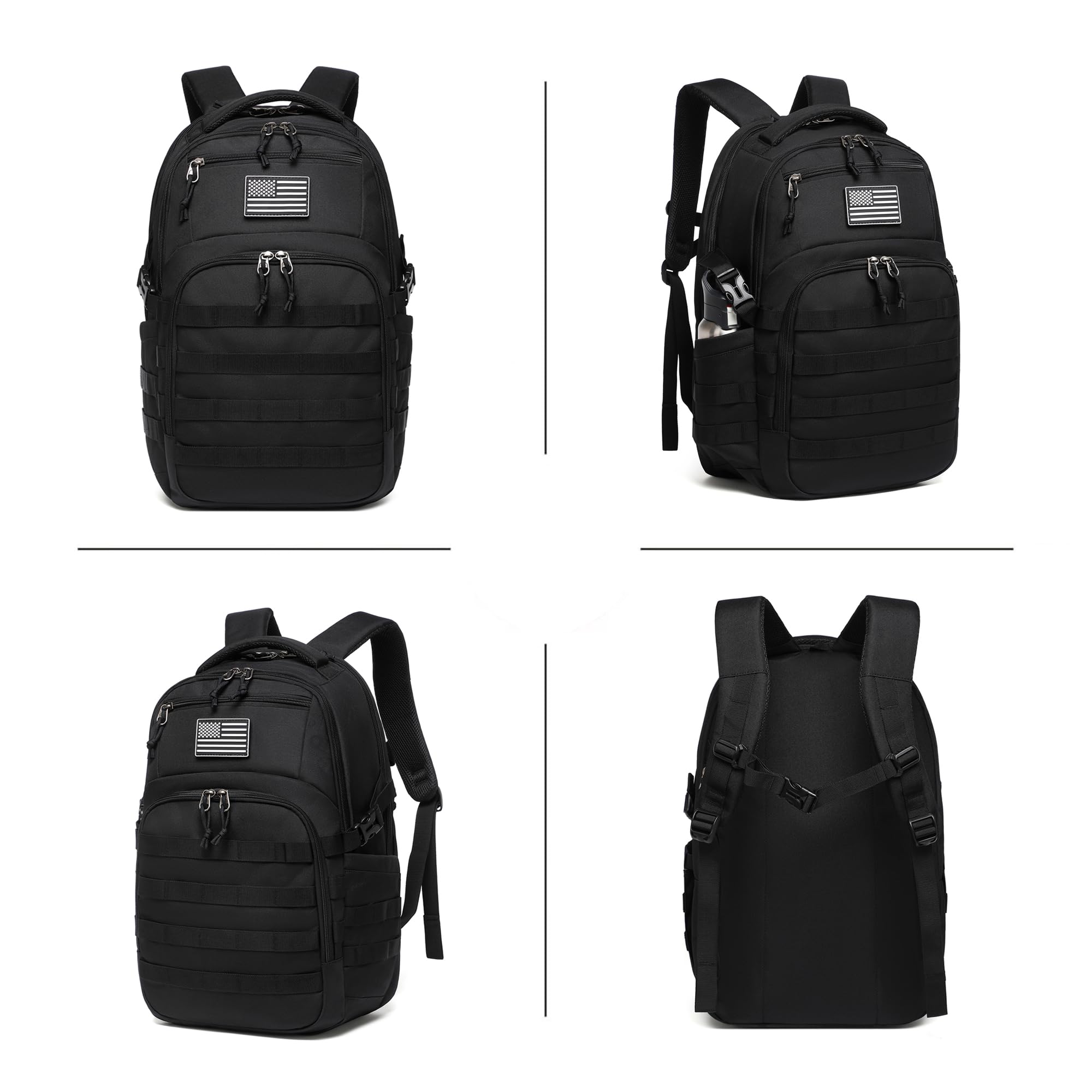 Wotony vista del sistema MOLLE para añadir accesorios modulares