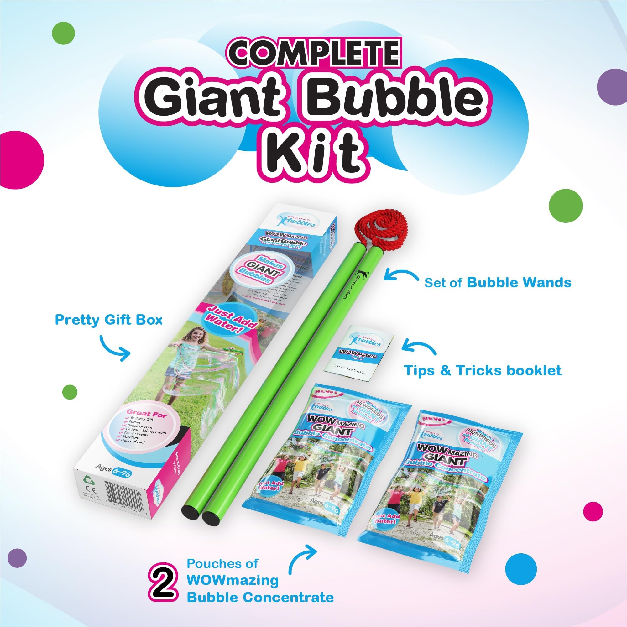 WOWmazing detalle de la varita doble con agarres para control preciso