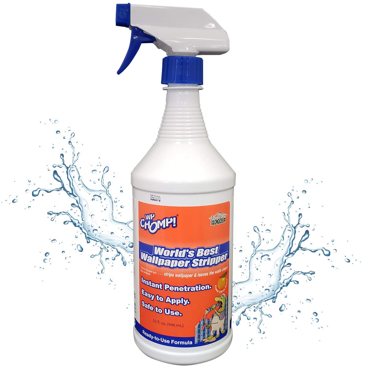WP CHOMP! envase frontal de 32 oz mostrando presentación cítrica y facilidad de uso