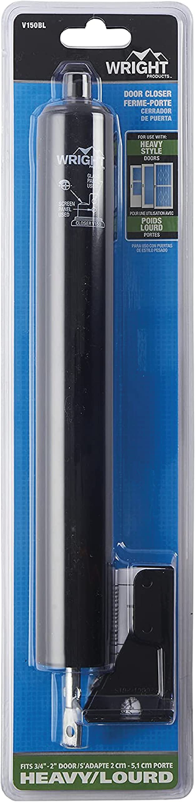 Wright Products primer plano del tubo neumático que asegura cierre suave y silencioso