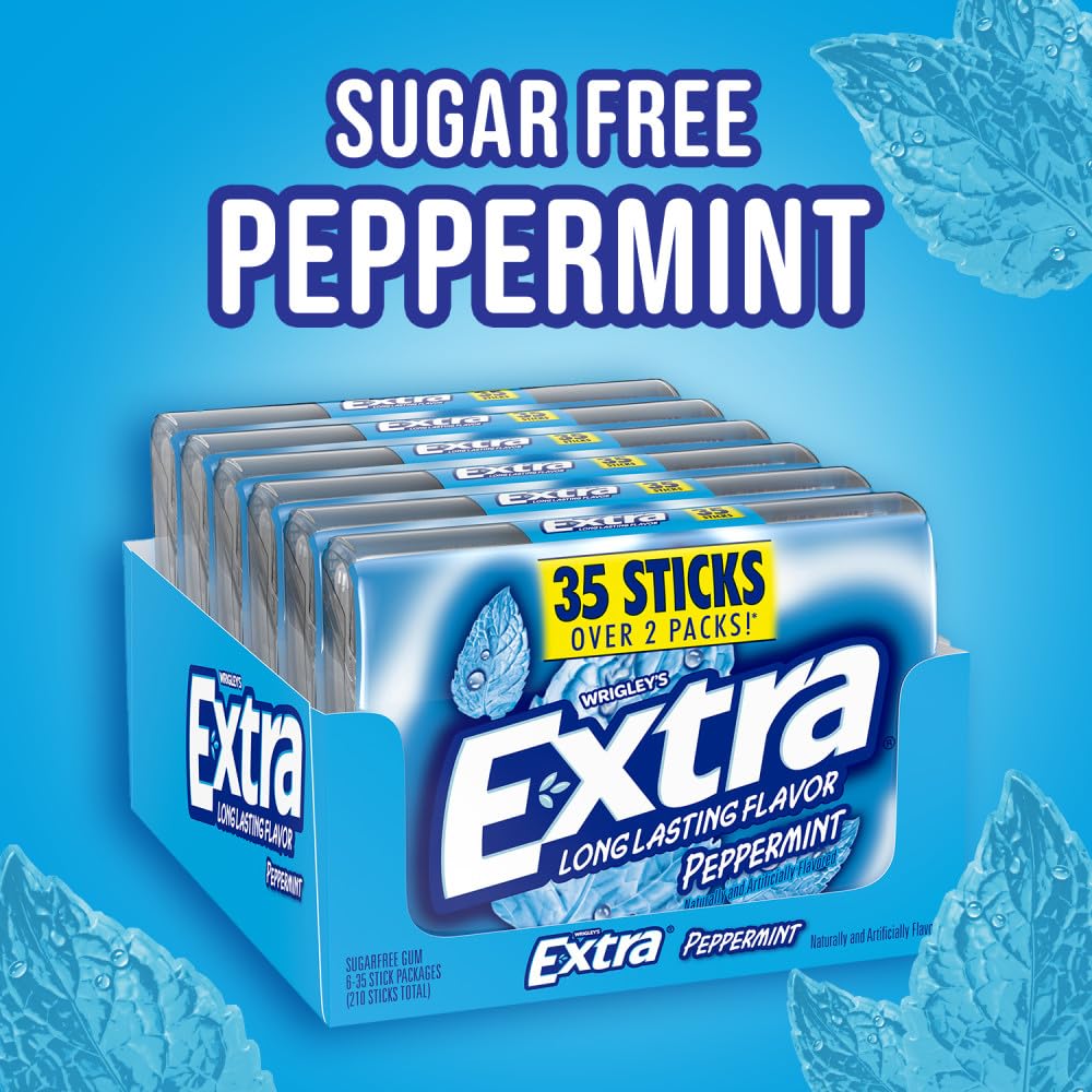 WRIGLEY'S EXTRA primer plano de sticks para ver textura y duración del sabor