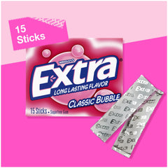 WRIGLEY'S EXTRA primer plano de textura que sugiere sabor duradero