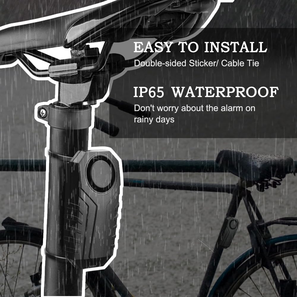 wsdcam alarma montada en bicicleta en uso, seguridad visible