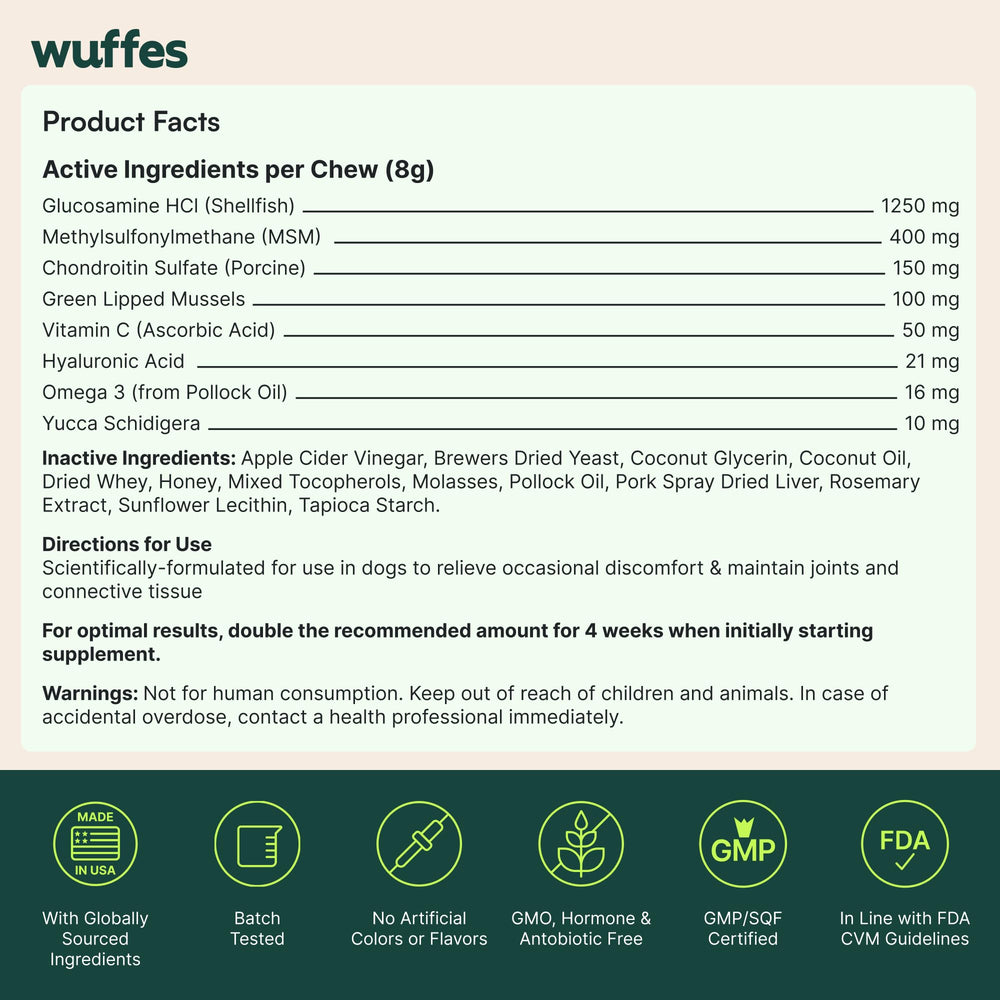 Wuffes detalle de la superficie masticable que muestra textura suave