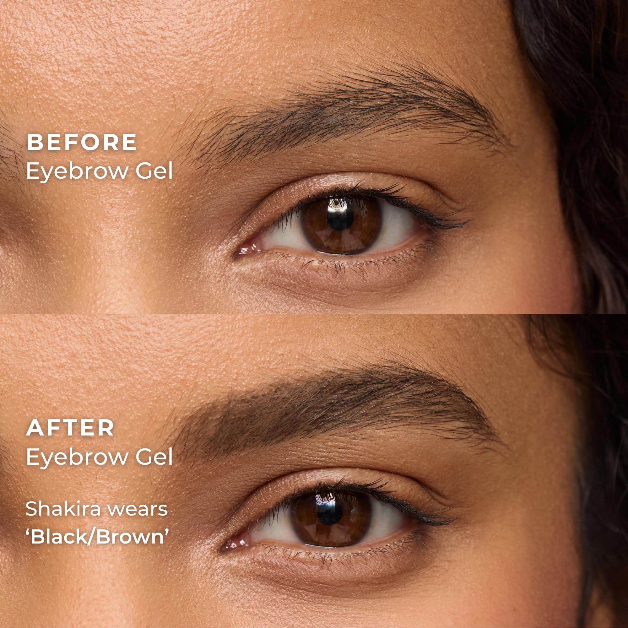 WUNDERBROW primer plano de textura con fibras que aporta densidad natural