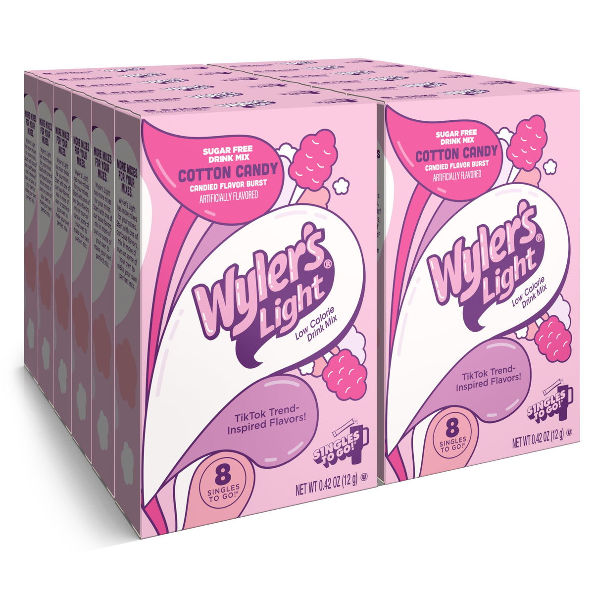Wyler's Light frente del empaque con 96 sobres, muestra cantidad y conveniencia