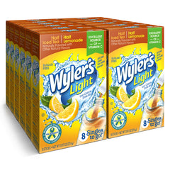 Wyler's Light frente del paquete muestra cantidad y sabor beneficios prácticos