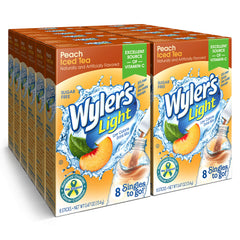 Wyler's Light frontal del paquete mostrando 96 sobres y conveniencia