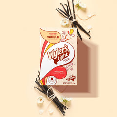 Wyler's Light sobre abierto con polvo vainilla listo para verter y preparar agua