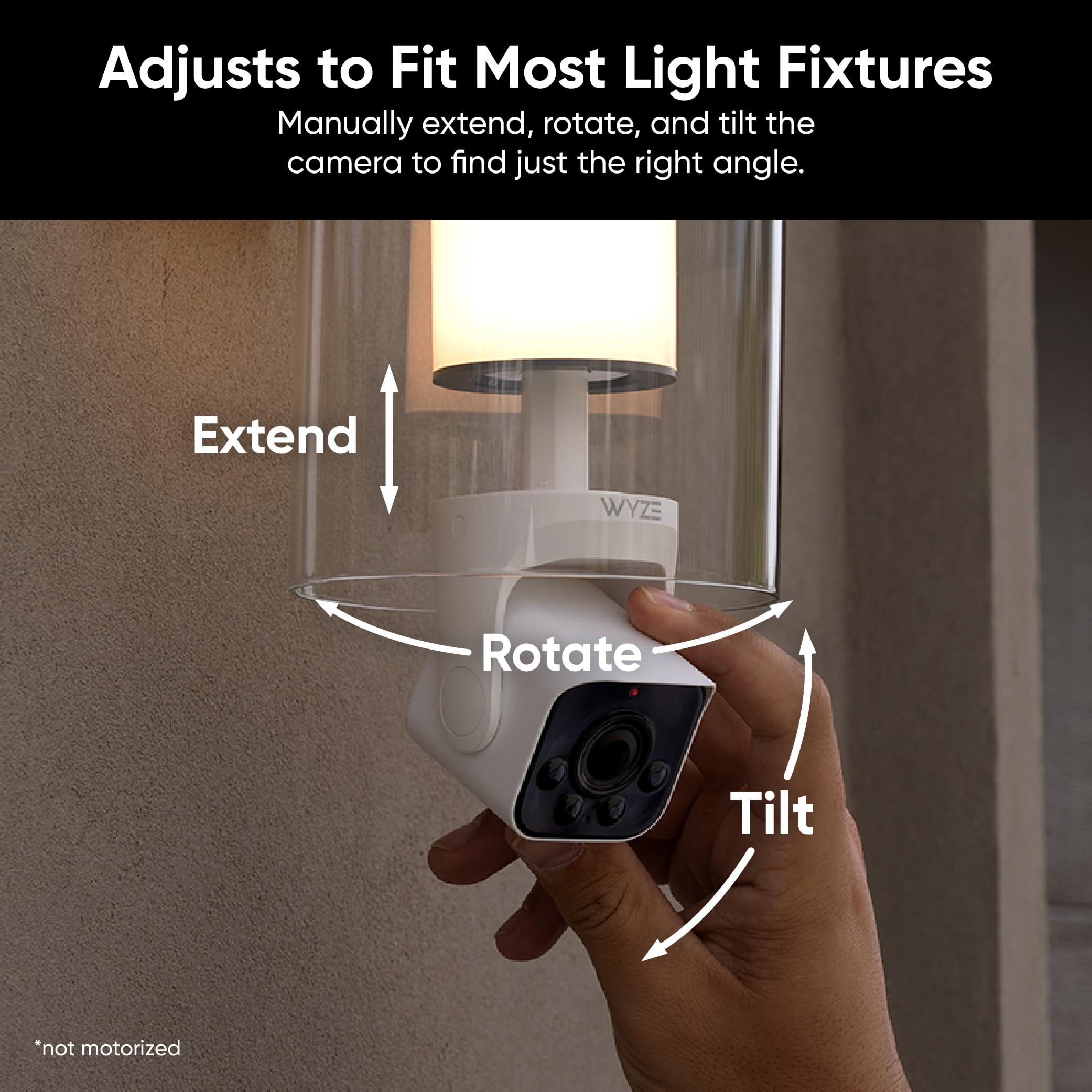 WYZE Bulb Cam demostrando ángulo de visión de 160 grados