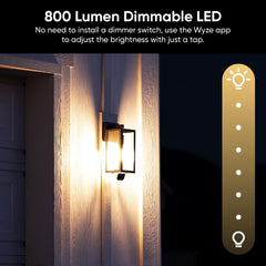 WYZE Bulb Cam instalada en una lámpara exterior para vigilancia