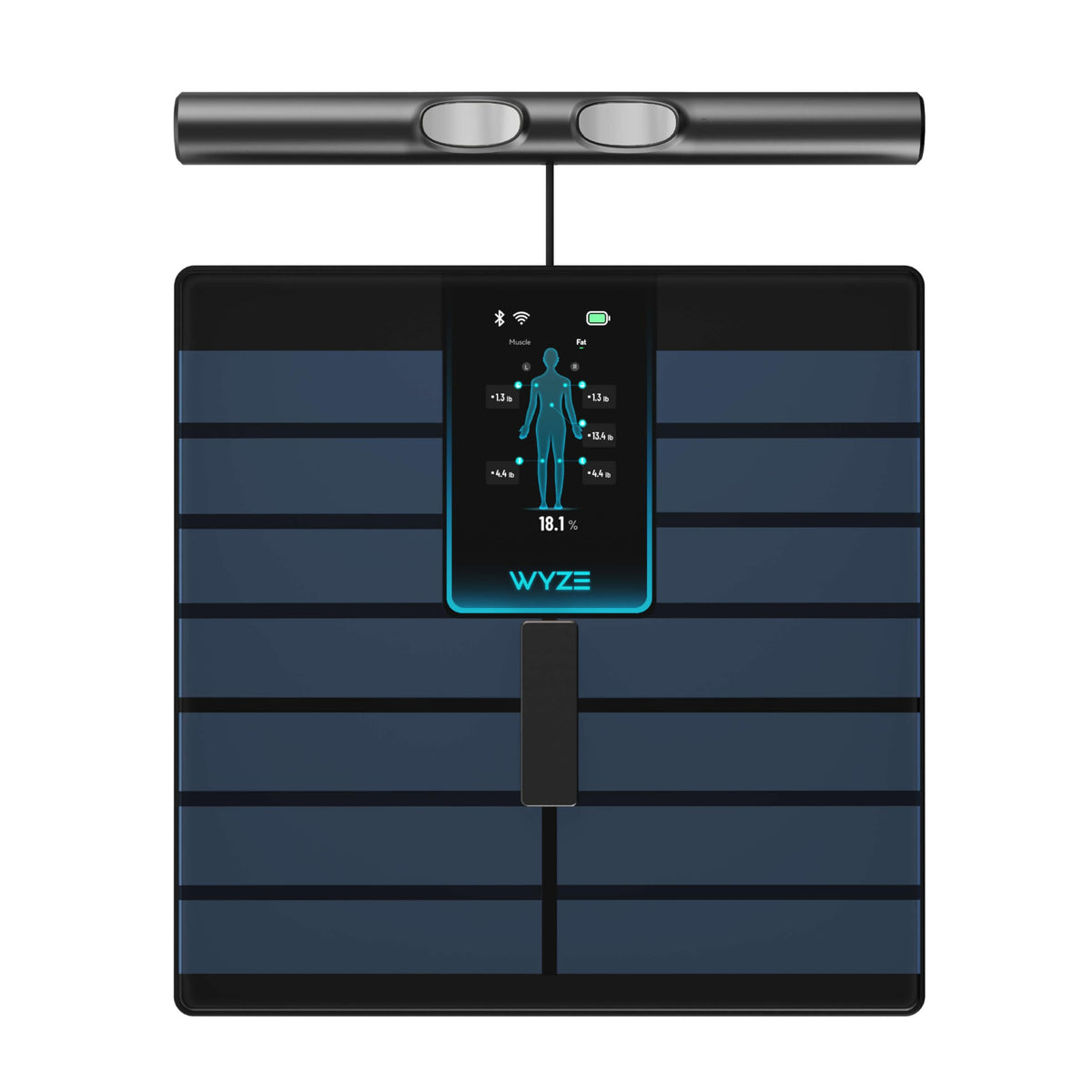 Wyze SCALE vista frontal mostrando diseño y plataforma, precisión y elegancia