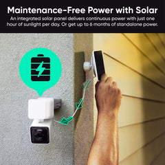 WYZE cámara montada en pared demostrando instalación DIY segura