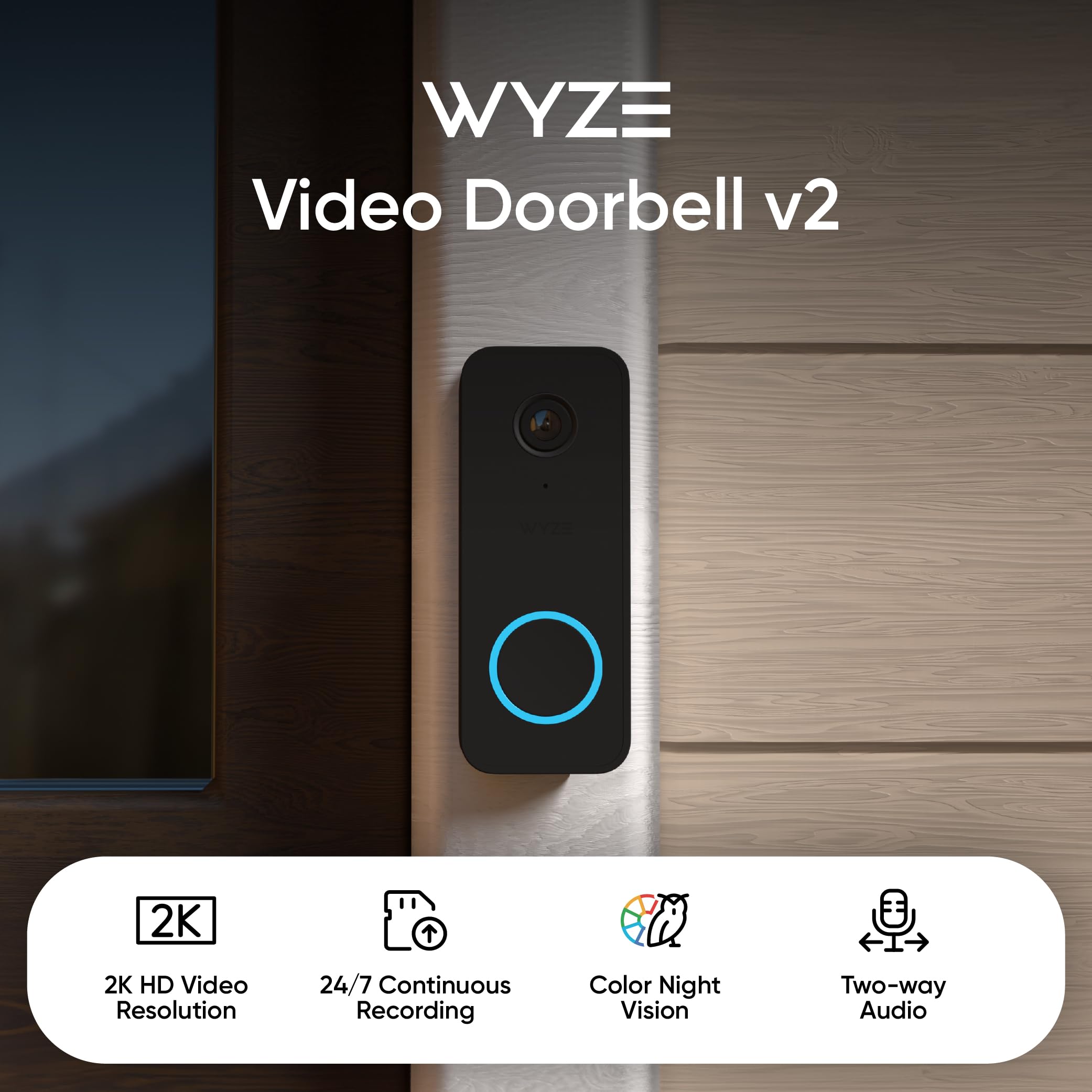 WYZE primer plano del sensor starlight que mejora imagen nocturna a color
