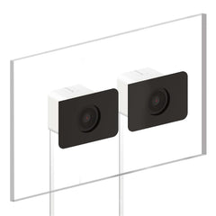 Wyze cámara frontal con diseño compacto mostrando la lente y beneficios de claridad