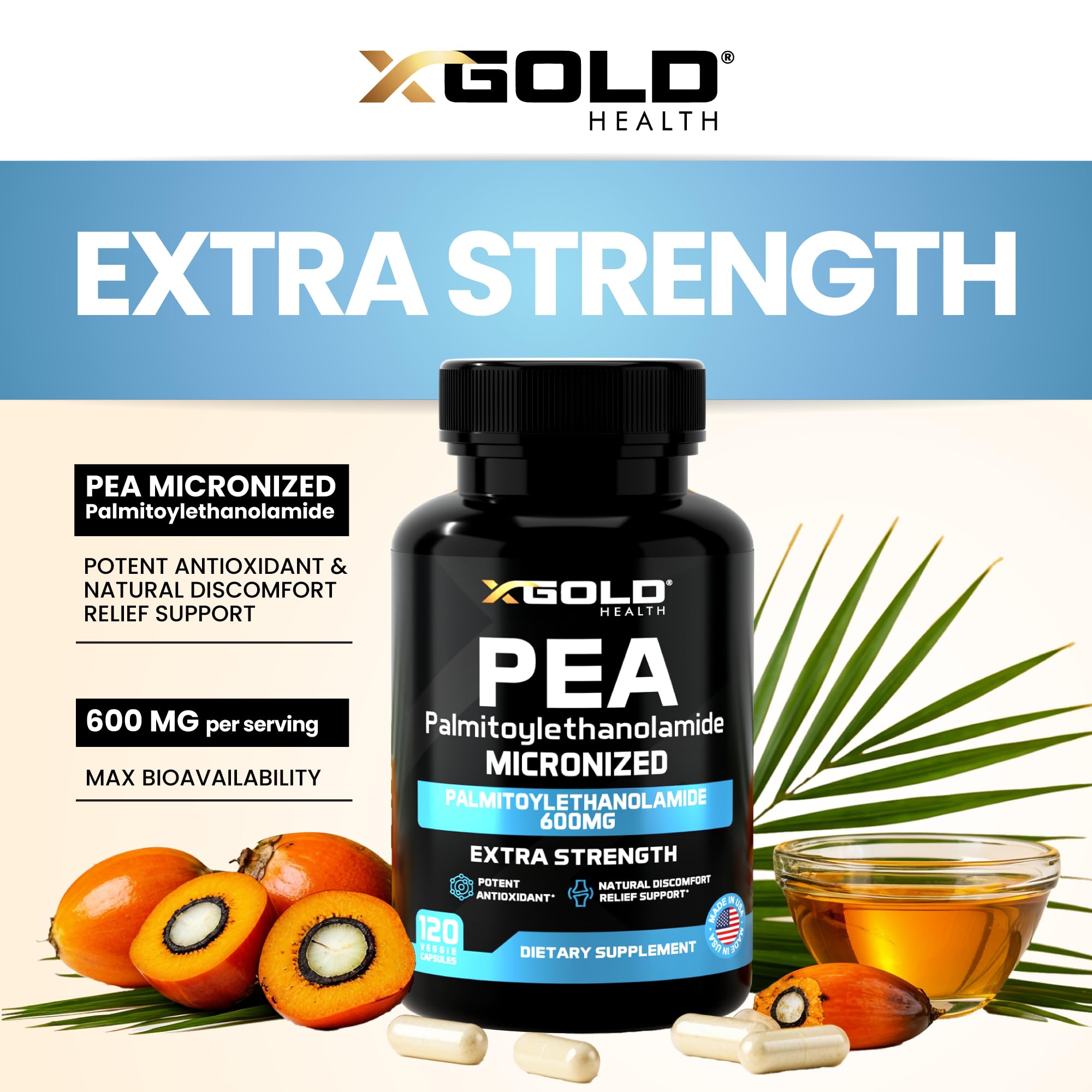 X Gold Health polvo micronizado mostrando textura para mejor absorción