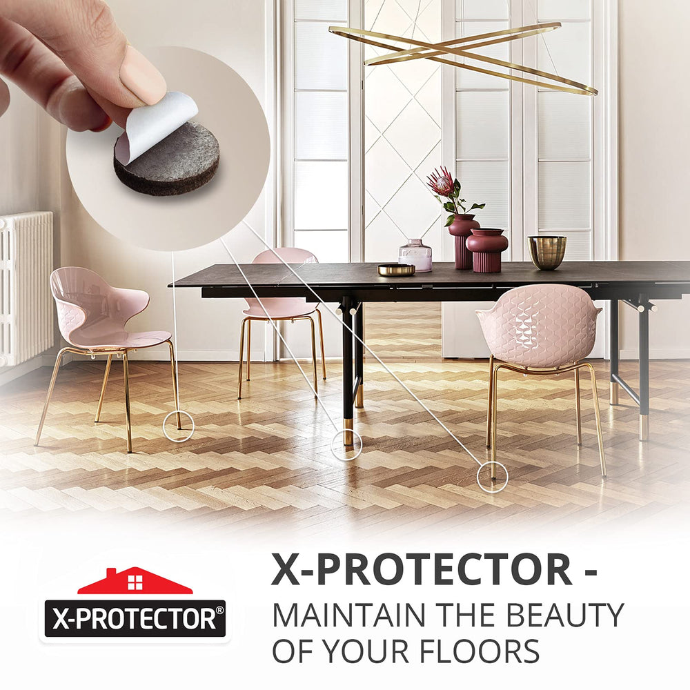 X-Protector sala de estar con muebles protegidos y aspecto limpio