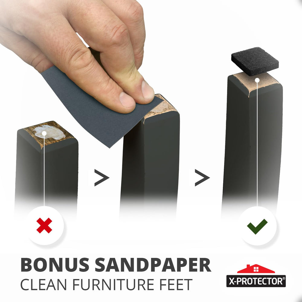 X-Protector hojas de lija incluidas junto a almohadillas, mejor adherencia al instalar