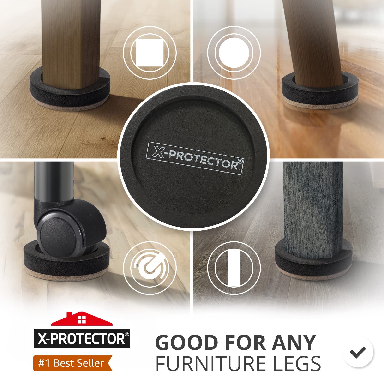 X-Protector detalle del fieltro grueso que reduce fricción y previene arañazos