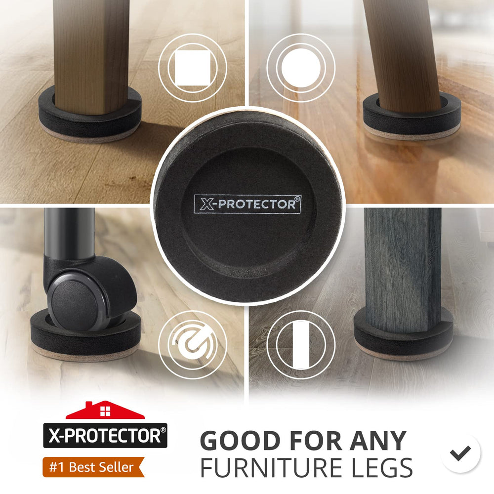 X-Protector fieltro grueso textura que protege suelos y facilita deslizamiento