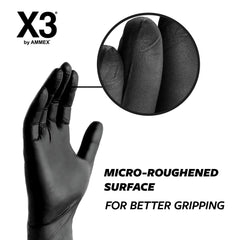 X3 guantes nitrilo comparación de tallas muestra ajuste claro