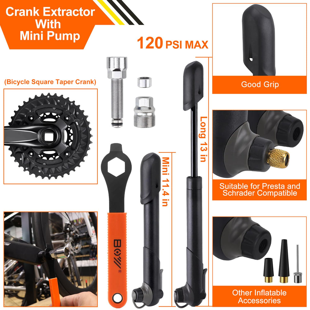 XCH Robots crank extractor and 16mm wrench for removing bike cranks