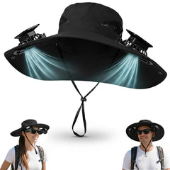 XIDIAK sombrero frontal mostrando ala ancha y protección UPF