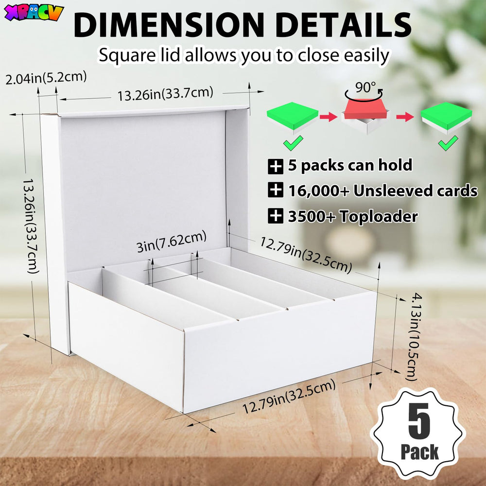 XRACV interior con cuatro compartimentos para ordenar cartas