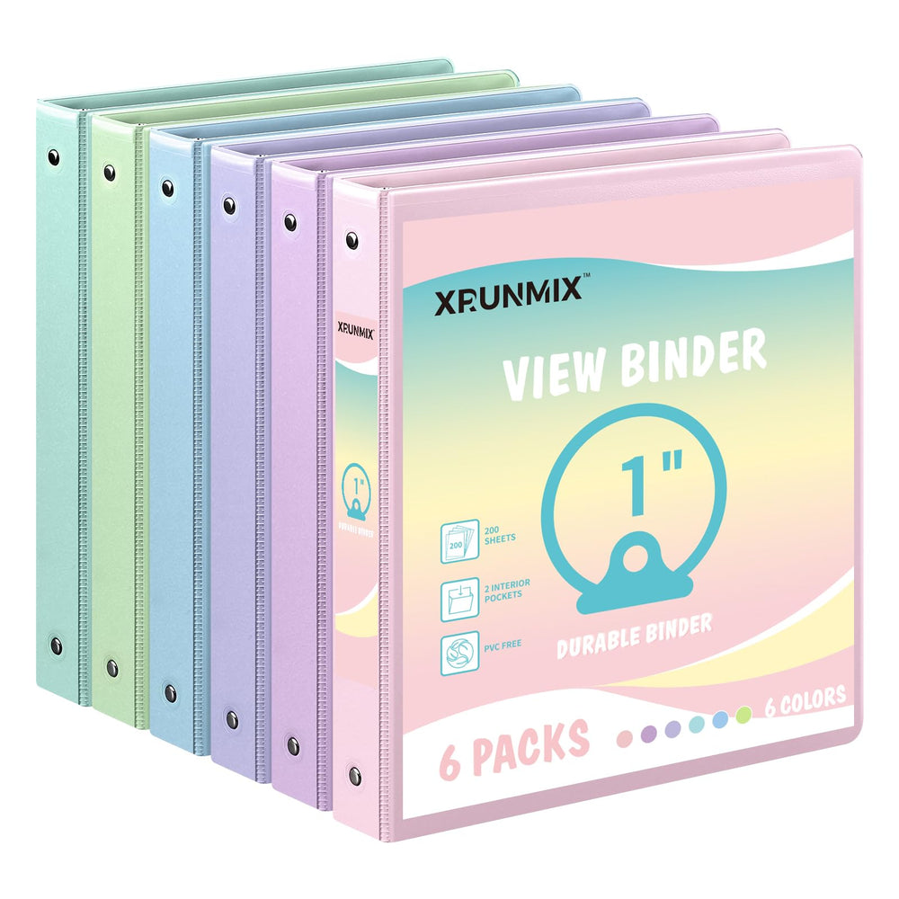 XRUNMIX frontal del pack en colores pastel, organiza varias materias