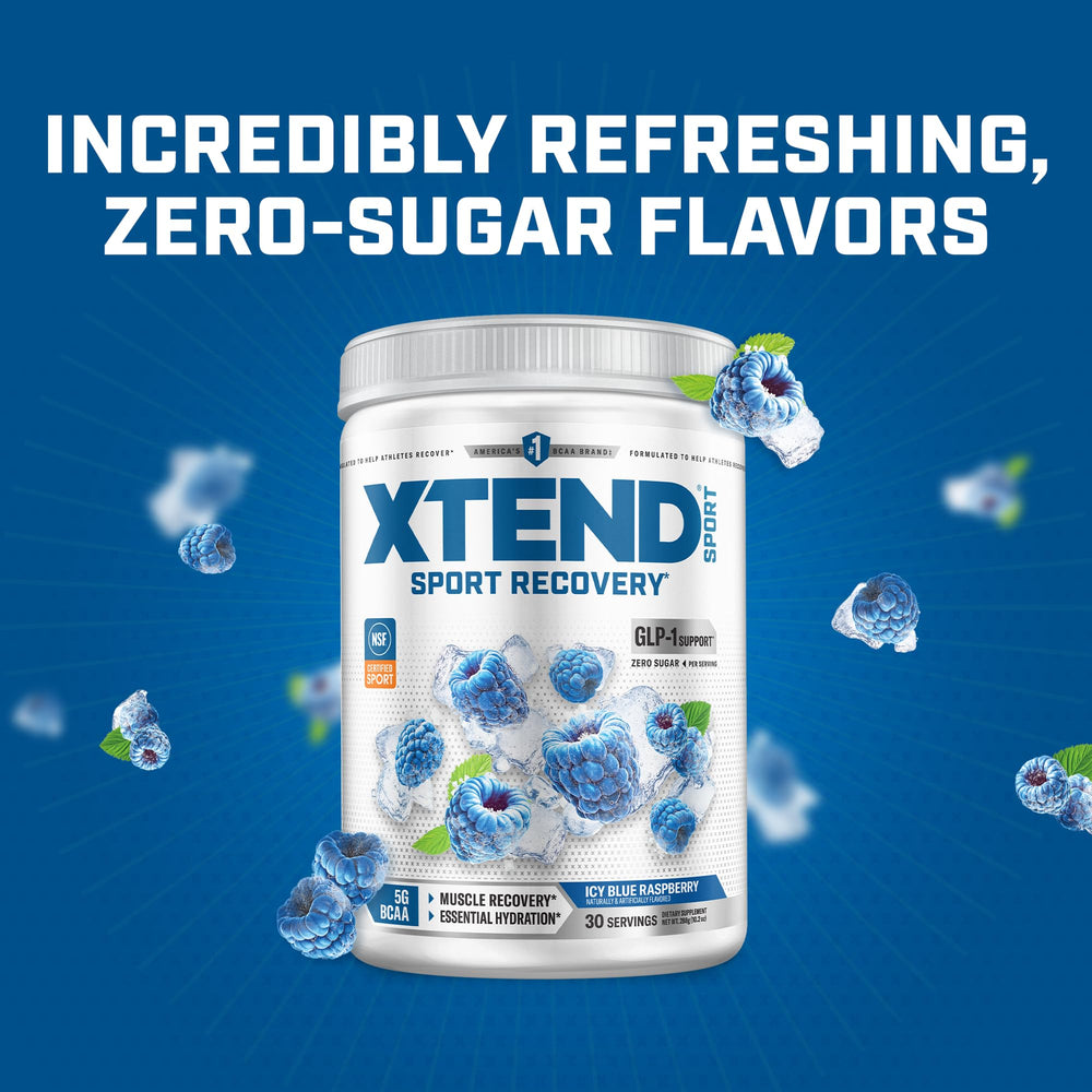 Xtend poured into glass with ice showing refreshing flavor benefit