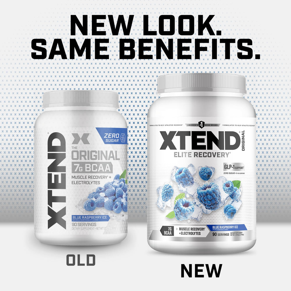 Xtend vaso preparado sabor Blue Raspberry Ice para hidratación y energía sin azúcar