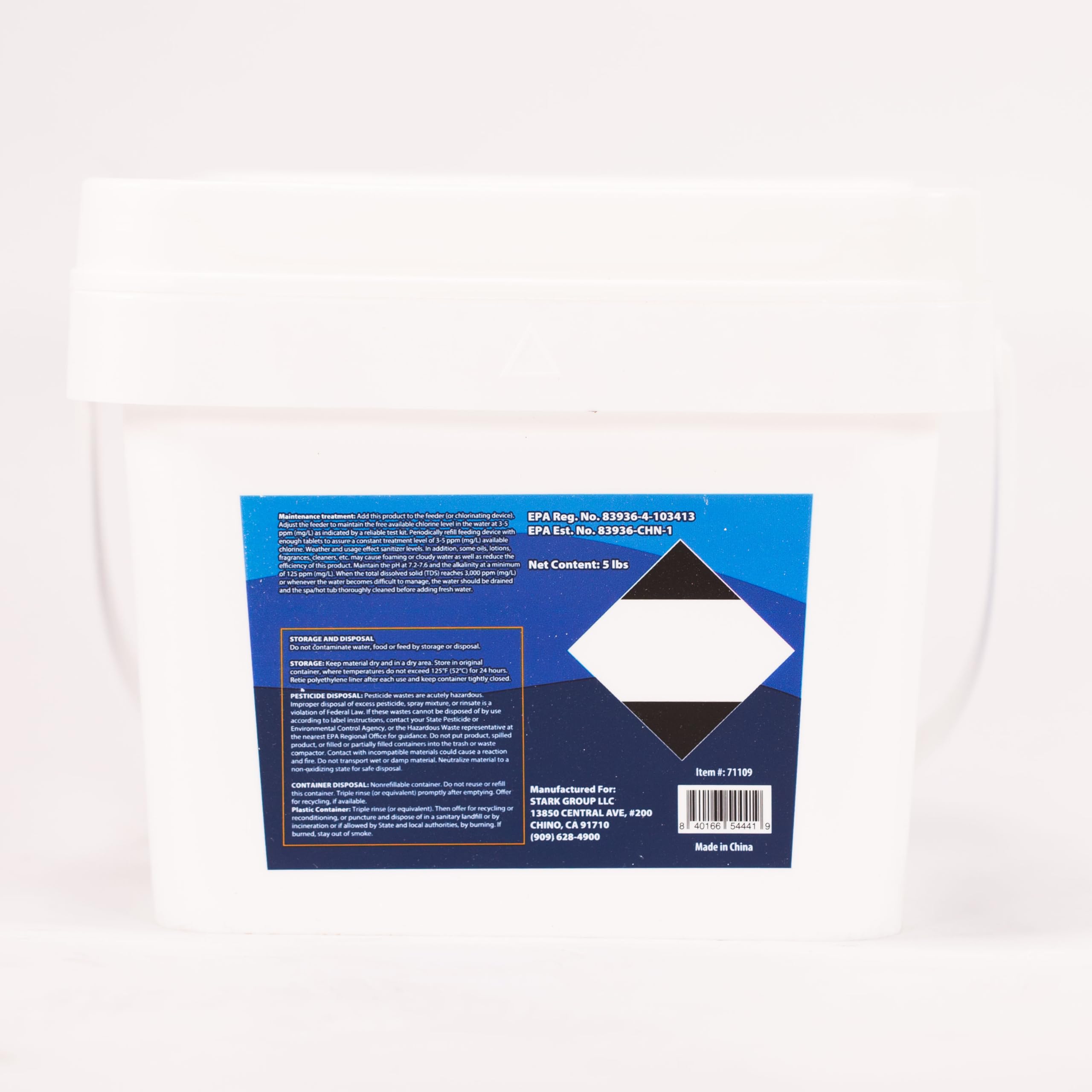 XtremepowerUS etiqueta con ingredientes y estabilización UV visible en envase