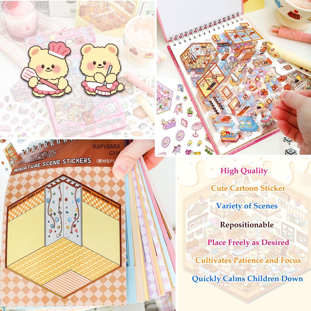 Xuoent escena usada para decorar cuaderno, añade estilo personal