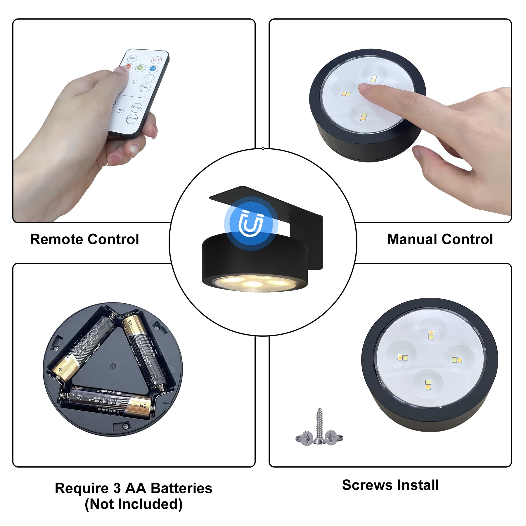 Xuolder control remoto junto a la luz para cambio de modos y temporizador