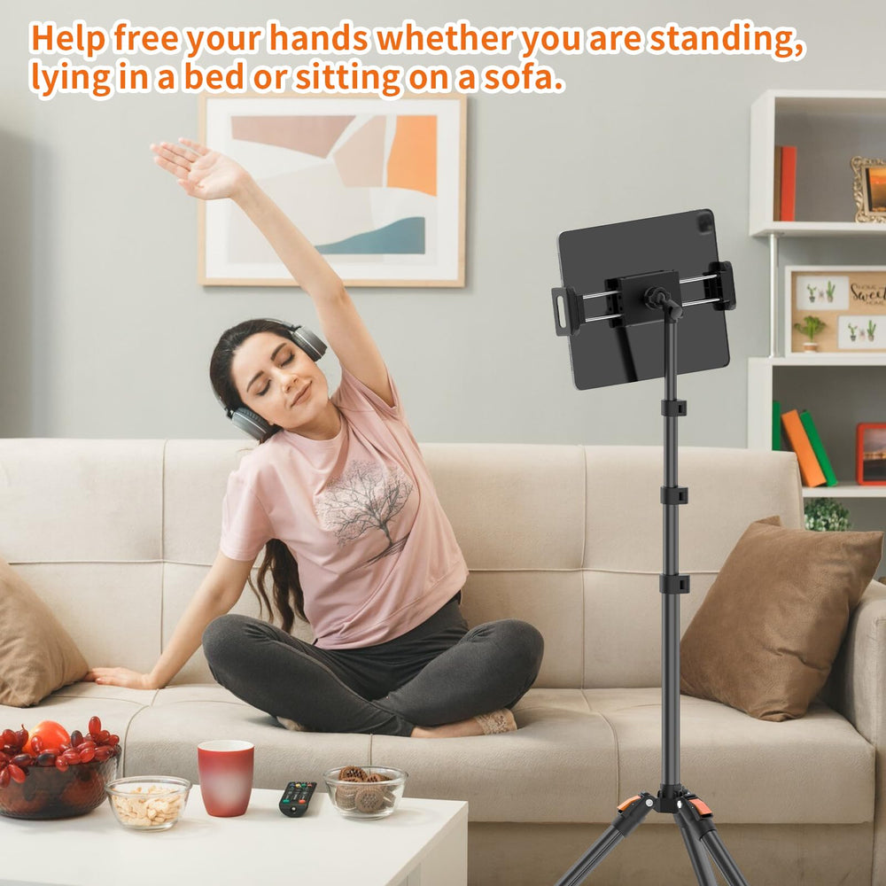 XXZU clip ajustable sujetando una tablet con seguridad