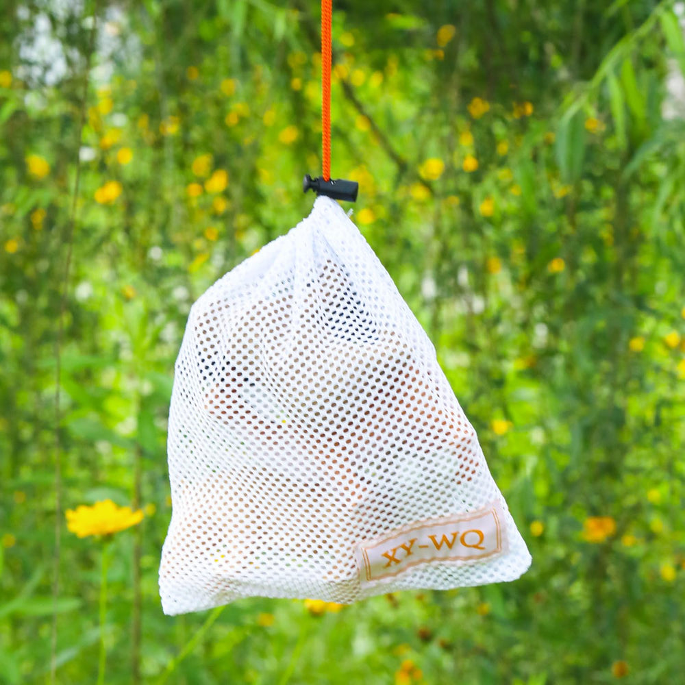 XY-WQ bolsa de malla con juguetes secándose, almacenaje ventilado y práctico
