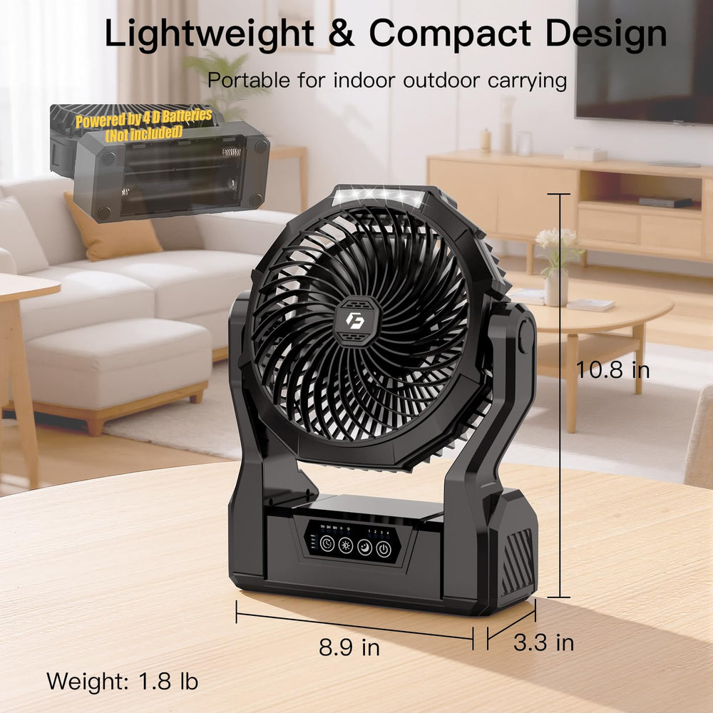 XZK ventilador sobre mesa de oficina ofreciendo aire fresco silencioso