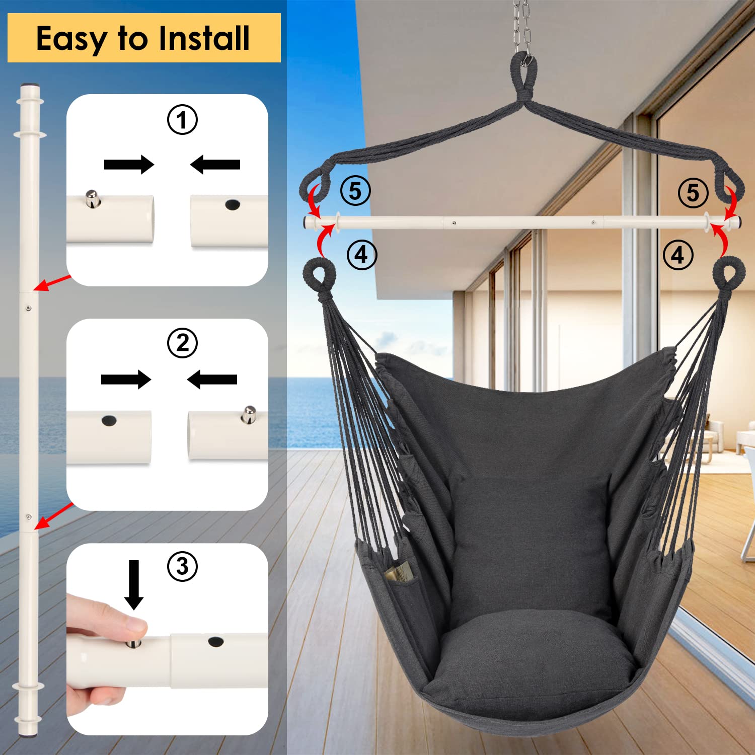 Y- STOP bolsillo lateral con móvil y libro para uso práctico