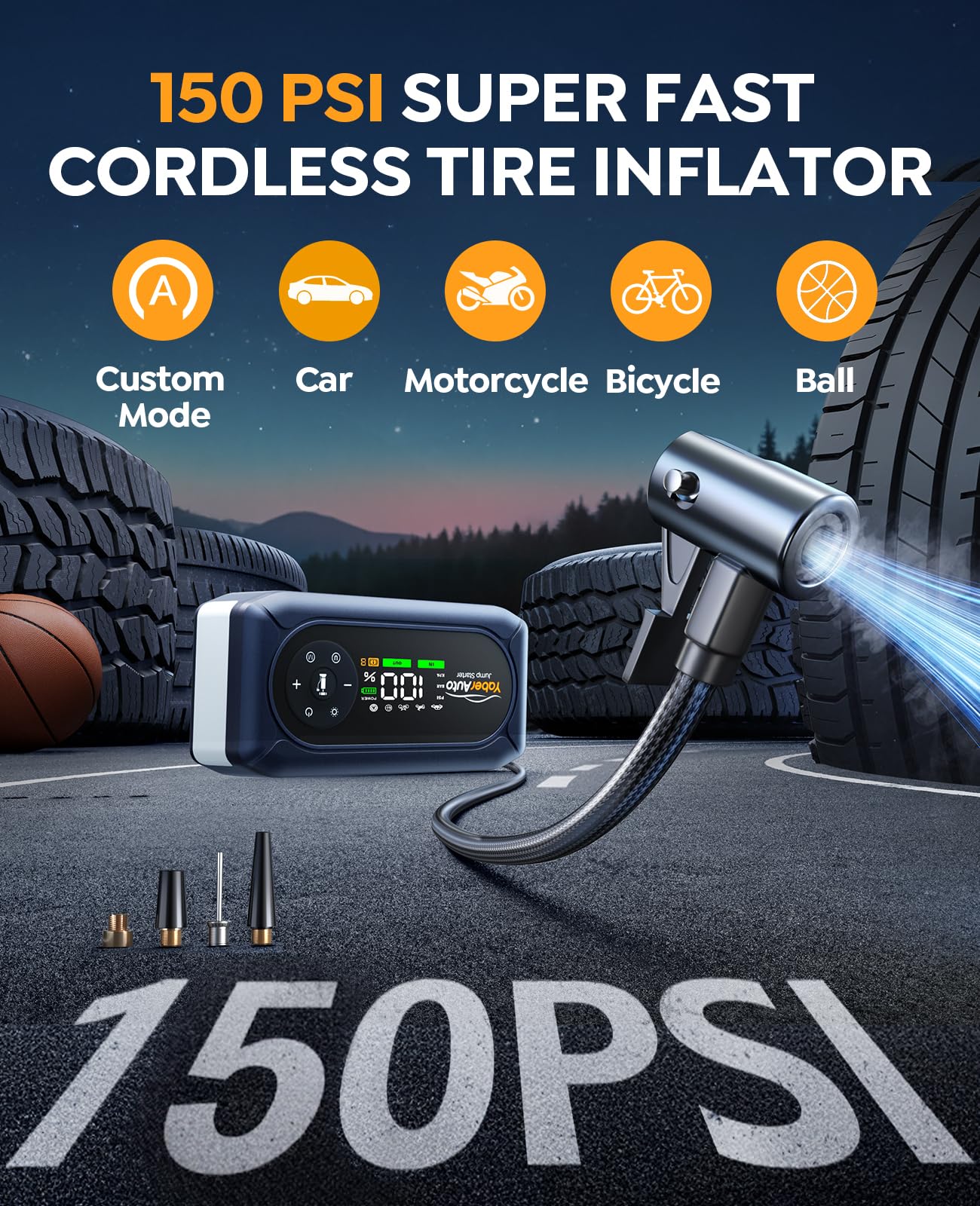 YaberAuto cables de arranque robustos conectados a batería mostrando seguridad y alcance