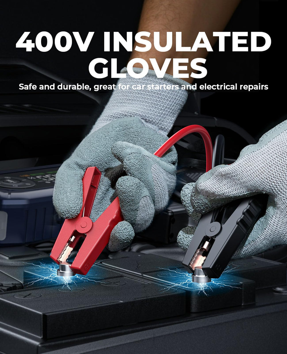 YaberAuto guantes aislantes 400V sobre superficie, protección segura durante mantenimiento