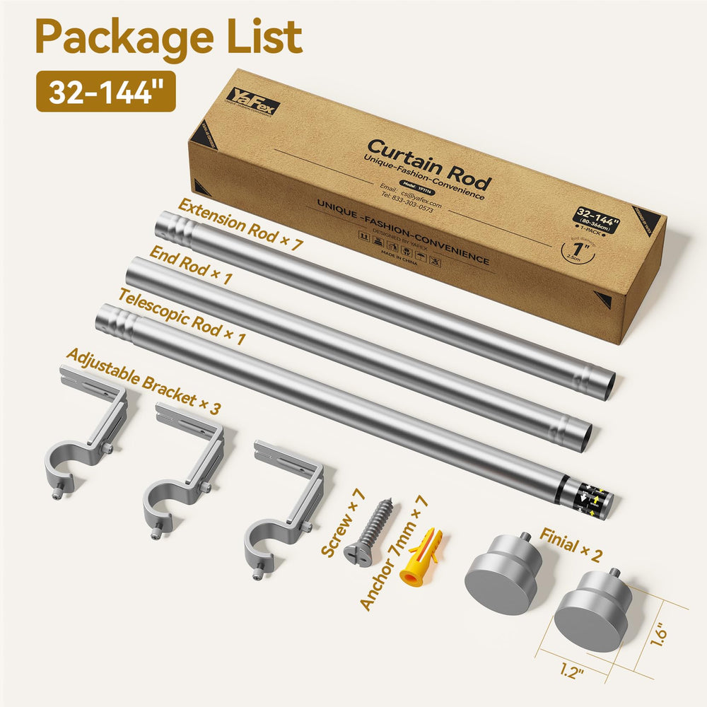 YaFex kit de componentes desplegado con todas las piezas incluidas