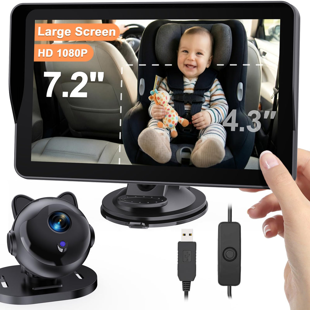 Yakry pantalla frontal 7.2 pulgadas muestra vista clara y control fácil