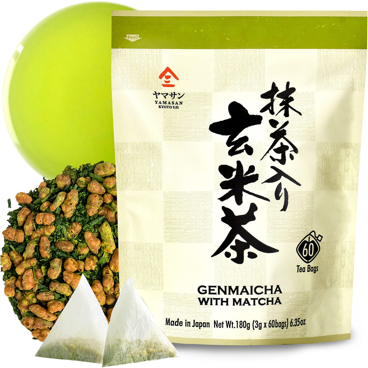 YAMASAN KYOTO UJI front box showing packaging and tea count benefit