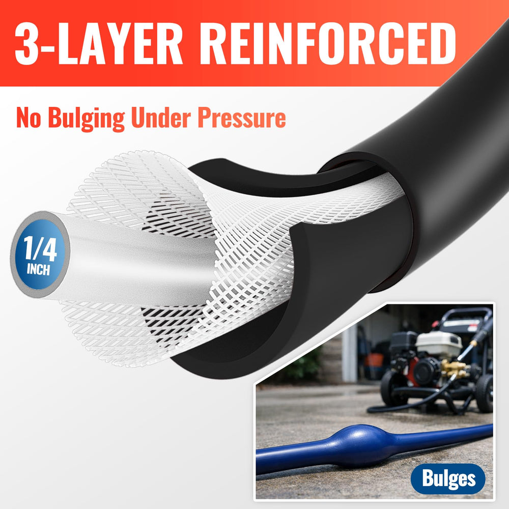 YAMATIC hose texture close-up showing kink-resistant polyvinyl construction