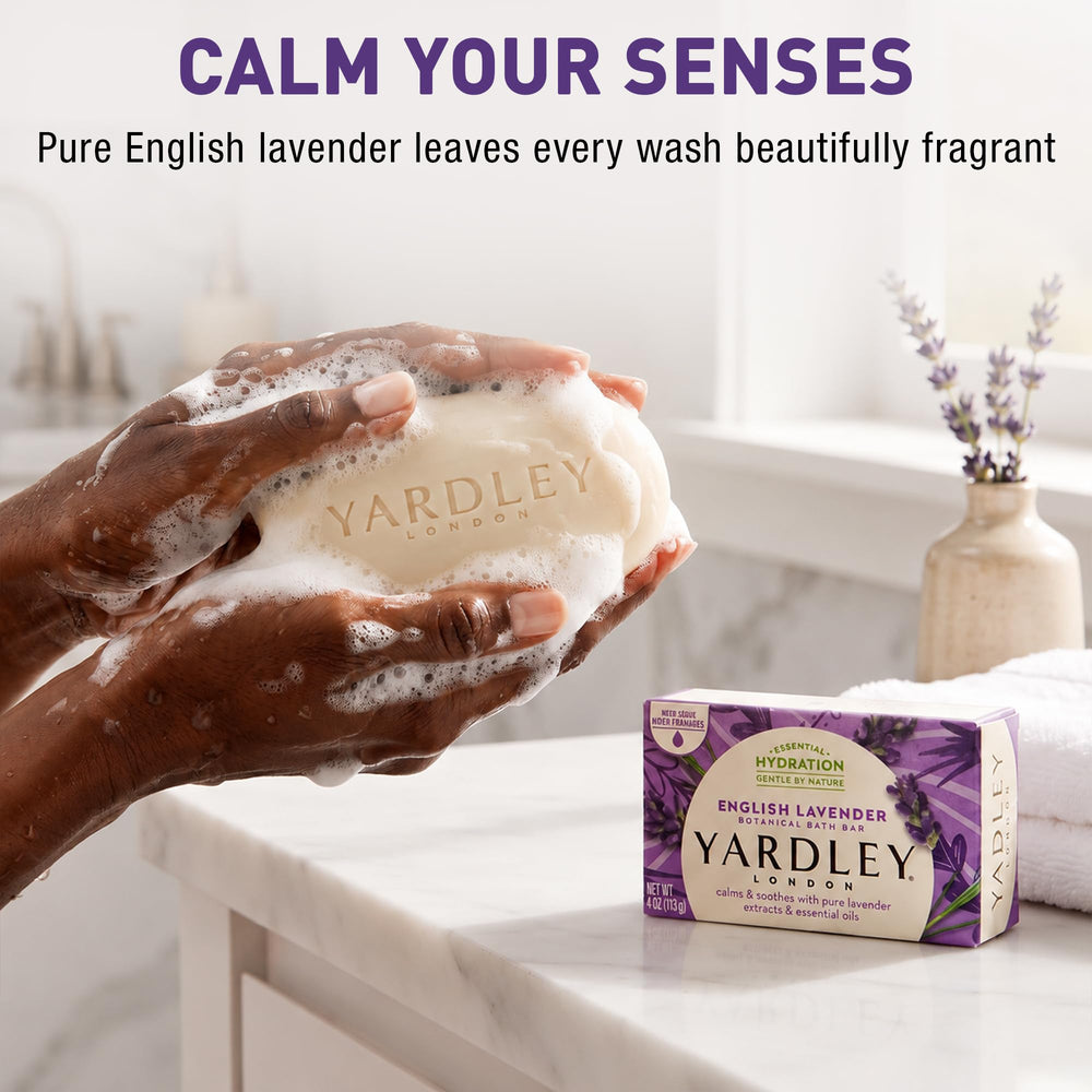 Yardley London detalle de etiqueta con ingredientes y herencia de la marca