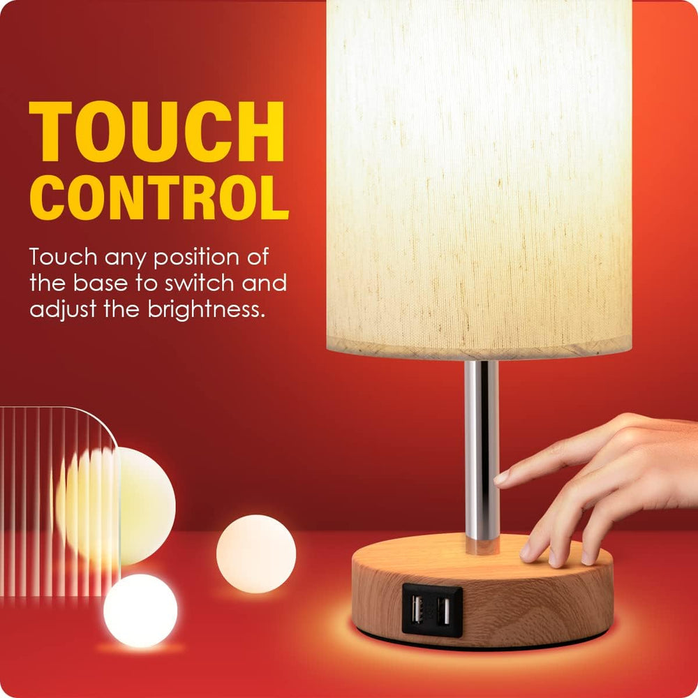 Yarra-Decor mesita de noche con móvil enchufado al puerto USB conveniente
