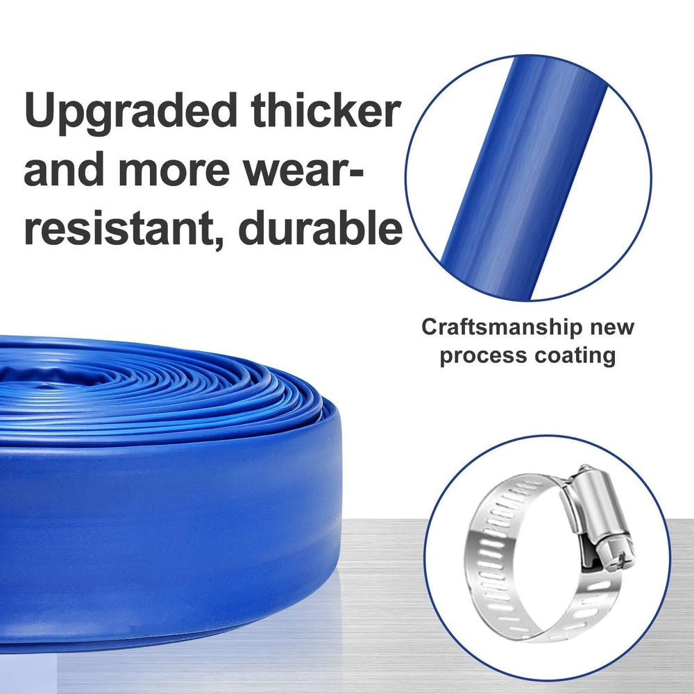 YASHINE hose attached to a pump showing quick hookup and efficient discharge