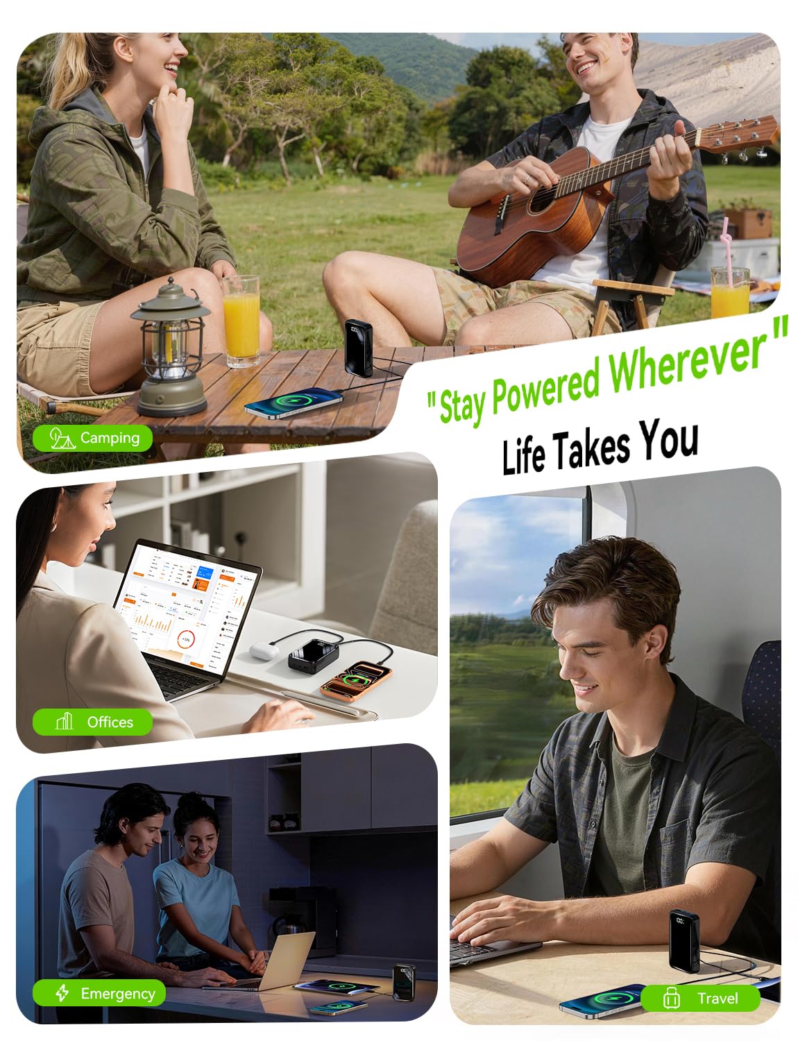 YBYP comparación de grosor frente a otro power bank más voluminoso