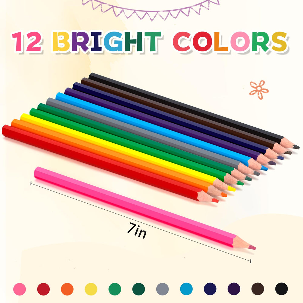 YEGEER lápices distribuidos mostrando 12 colores vibrantes para proyectos